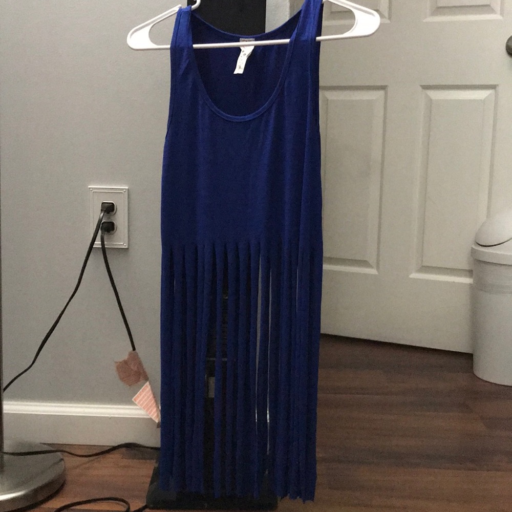 Blue Tassel Top